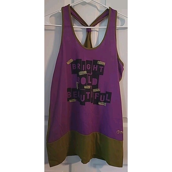 Zumba Active Wear Lot Of 4 Women's Size Medium Tops Workout Athletic Dance Tanks - Picture 6 of 13